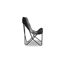 Avis ICONIK INTERIOR Chaise en Cuir - Design Papillon - Wun Noir