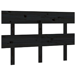 vidaXL Tête de lit Noir 138x3x81 cm Bois massif de pin