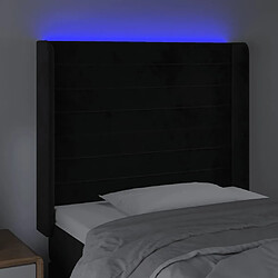 Avis vidaXL Tête de lit à LED Noir 83x16x118/128 cm Velours