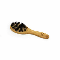 Paris Prix Brosse de Toilettage Bambou Poils Doux 22cm Naturel