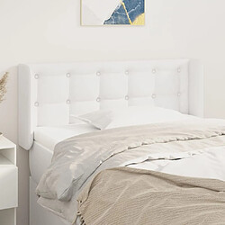 Maison Chic Tête de lit scandinave avec oreilles,meuble de chambre Blanc 93x16x78/88 cm Similicuir -MN96138