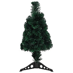 vidaXL Arbre de Noël artificiel mince et support 64 cm fibre optique