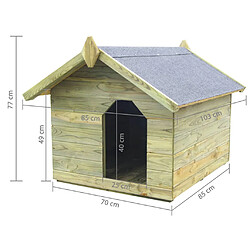 vidaXL Niche de jardin avec toit ouvrant en bois de pin imprégné pas cher