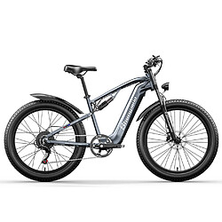 Shengmilo Vélo électrique à suspension complète 48 V 840 Wh Vélo électrique Portée de 90 km Batterie Li-ion SAMSUNG amovible Vélo de montagne électrique de 26 pouces 7 vitesses Écran LCD MX05 Gris pas cher