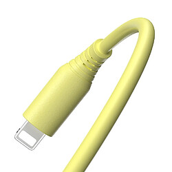 Câble de données en silicone Tellur, USB vers Lightning, 3A, 1m, jaune