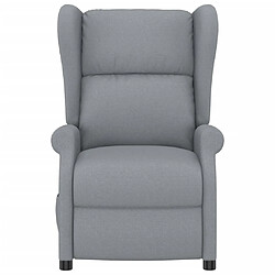 Avis vidaXL Fauteuil inclinable électrique à oreilles gris clair tissu