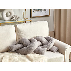 Beliani Coussin GLADIOLUS Fourrure synthétique 172 x 14 cm Unicolore Gris