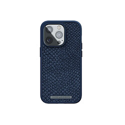 Avis NJORD Coque pour iPhone 14 Pro MagSafe en Cuir de Saumon Bleu