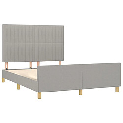 Acheter Maison Chic Lit adulte - Cadre Structure de lit avec tête de lit Contemporain Gris clair 140x200 cm -MN45315