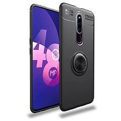 Wewoo Coque Souple Titulaire d'anneau en métal 360 degrés rotation TPU Case pour OPPO F11 Pro Noir + Noir