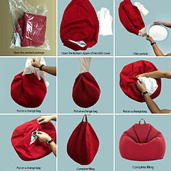 Avis 2 pièces imperméable sac housse de stockage des animaux en peluche rouge