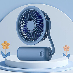 (bleu) Ventilateur de Poche Portable Ventilateur de Cou Suspendu Personnel Ventilateur Clipsable de Refroidissement Rechargeable par USB pour les Voyages, le Sport, le Bureau, la Lecture