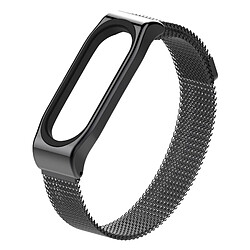 Wewoo Bracelet en métal Mijobs Milan SE pour Xiaomi Mi Band 3 Bracelet en acier inoxydable Bracelet magnétique Boucle Bracelets Remplacer les accessoires, hôte non inclus (Noir)