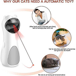 Avis Universal Cat Toy Intelligent Interactive Tease LED Laser Toys for Cats Hands de formation automatique à angle automatique