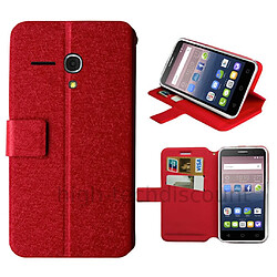 Htdmobiles Housse etui portefeuille pour Alcatel One Touch Pop 3 (5.5) + film ecran - ROUGE