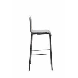 Avis Non Tabouret de bar Kado simili cuir Carré plat noir