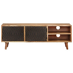 Maison Chic Meuble TV scandinave - Banc TV pour salon 115x30x39 cm Bois d'acacia massif -MN89275