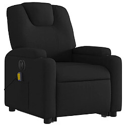 Avis vidaXL Fauteuil inclinable de massage électrique Noir Tissu