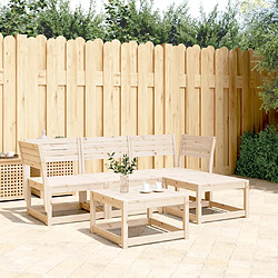 vidaXL Salon de jardin 4 pcs bois massif de pin