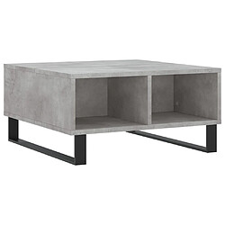 Maison Chic Table basse,Table Console Table d'appoint, Table pour salon gris béton 60x60x30 cm bois d'ingénierie -MN62651