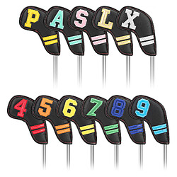 11Pack Golf Tête de Fer Couvre Set Capuchon avec Brodé Nombre Tag pour Une Reconnaissance Facile de Transport Protection Accessoires pas cher