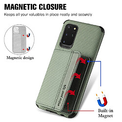 Coque en TPU + PU avec béquille et porte-carte vert pour votre Samsung Galaxy S20 Plus