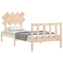 Avis vidaXL Cadre de lit sans matelas 90x200 cm bois de pin massif