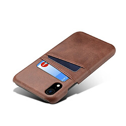 Acheter Wewoo Coque Souple Étui de protection Suteni Texture veau pour iPhone XR avec fentes cartes café