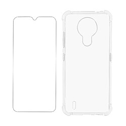 Avizar Pack Protection Nokia 1.4 Coque Souple et Verre Trempé Transparent