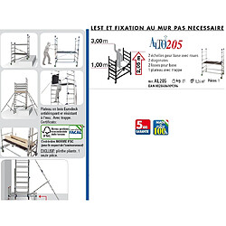 Facal Srl Facal - Echafaudage roulant prof Haut. de travail 3m - ALTO 205