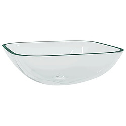 vidaXL Lavabo Verre 42x42x14 cm Transparent