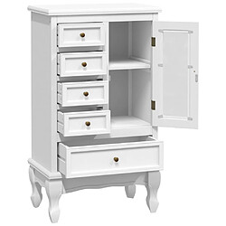 Acheter vidaXL Armoire avec 5 tiroirs et 2 étagères Blanc