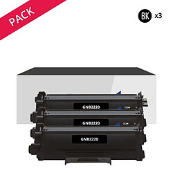 TONER SERVICES Pack de 3 Toners Noirs générique Brother TN-2220 - Brother TN2220