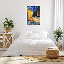 Avis EPIKASA Impression sur Toile Van Gogh Terrasse du Café le Soir, Bleu, Polyester, 50x3x70 cm