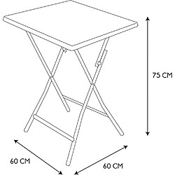 Avis The Home Deco Factory Table d'appoint plateau en bois ULM 60 x 60 cm.