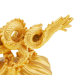 dragon chinois fengshui figurine statue ornements décor à la maison artisanat or