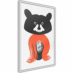 Paris Prix Affiche Murale Encadrée Little Bear 20 x 30 cm Blanc