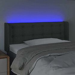 Acheter Maison Chic Tête de lit scandinave à LED,meuble de chambre Gris foncé 83x16x78/88 cm Tissu -MN12164