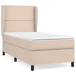 vidaXL Sommier à lattes de lit avec matelas Cappuccino 80x200 cm