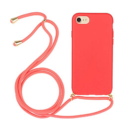 Coque en TPU souple avec sangle multifonction rouge pour votre Apple iPhone 6/6s/7/8 4.7 pouces