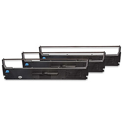 vhbw 3x Rubans à encre pour imprimante matricielle Epson LX 810, LX 850, LX-300, LX-300+, LX-300+II, LX-350 comme C13S015647, C13S015637, S015637.