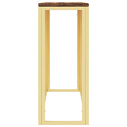 Acheter Maison Chic Table console | Meuble d'entrée | Table d'appoint doré acier inoxydable et bois massif récupération -GKD64339