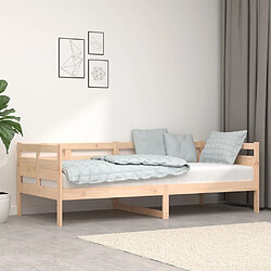 vidaXL Lit de jour sans matelas bois de pin massif 90x200 cm