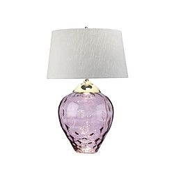 Acheter Elstead Lighting Lampe de table Samara Verre transparent,acier,fausse soie, Verre teinté prune