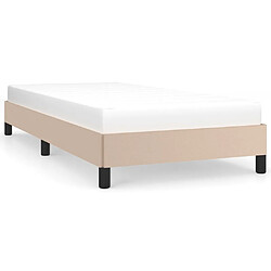 Maison Chic Lit adulte - Lit simple Cadre de lit,Structure du lit Contemporain Cappuccino 80x200 cm Similicuir -MN79833