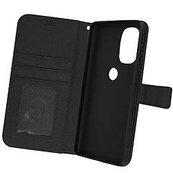 Avizar Housse Motorola Moto G51 5G Clapet Portefeuille Stand Vidéo noir