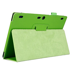 Wewoo Housse Étui vert pour Lenovo Tab2 A10-70 Litchi Texture Horizontal Flip solide couleur en cuir avec deux pliage titulaire