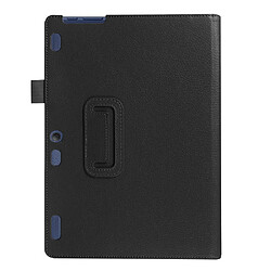 Avis Etui en PU Smart texture Litchi avec support pour Lenovo Tab 2 A10-30 X30F - Noir