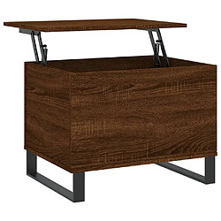 Maison Chic Tabls basse,Table Console pour salon Chêne marron 60x44,5x45 cm Bois d'ingénierie -MN78044