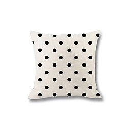 Acheter YP Select 4Pcs Géométrique Impression Numérique Accueil Oreiller Titulaire Lin Coussin Taille Oreiller Housse - 2 Noir 45X45Cm